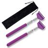 2PCS Back Extendable Scratchers Stainless Steel Telescopic Scratching Massager Extendable Telescoping Anti-itch Tool Relax Back