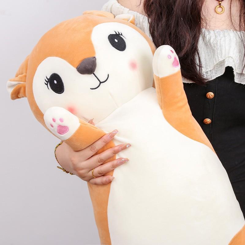 Long Plush Deer Stuffed Toy Pillow Adults Soft Cuddle Companion Sleep Aid 70-130cm