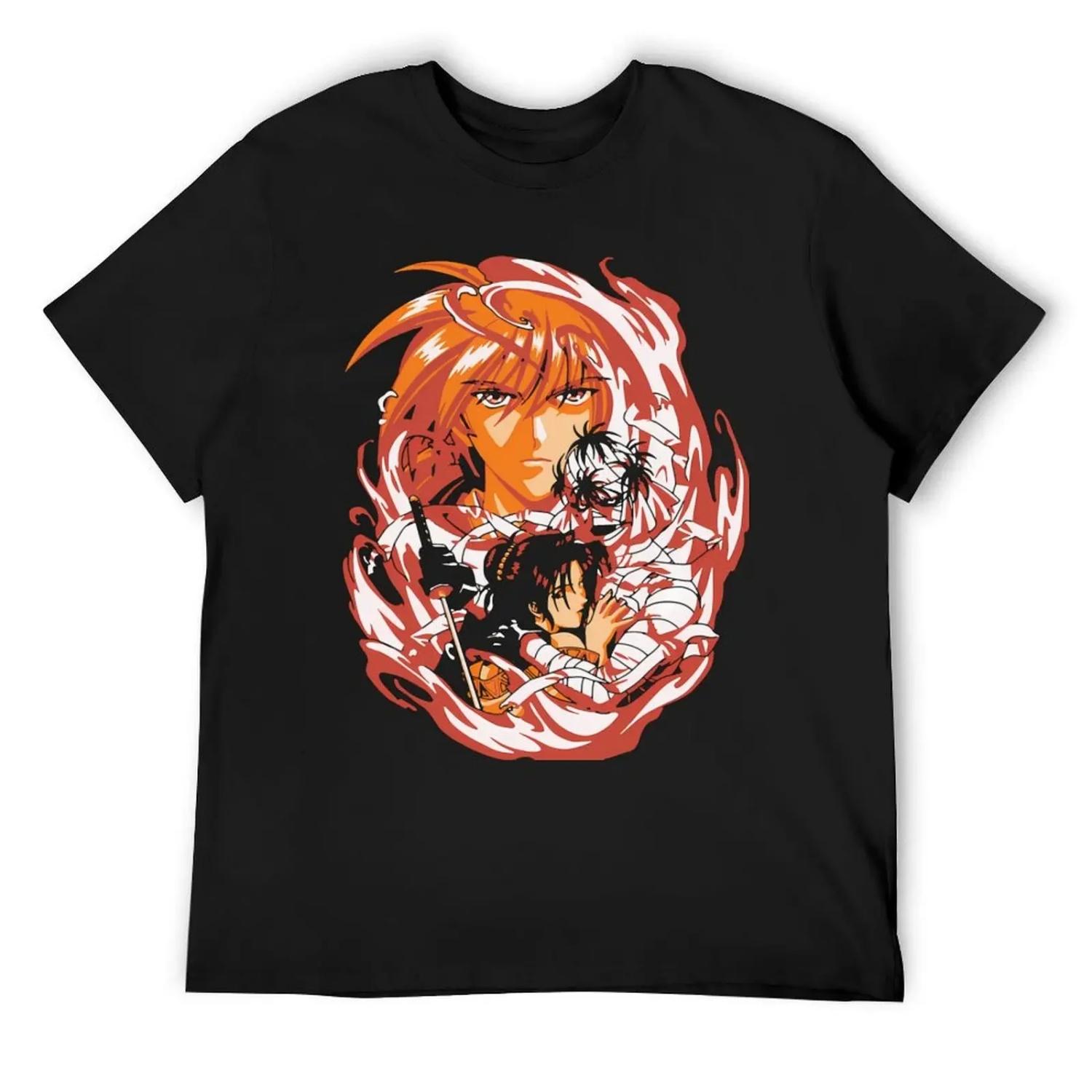 

Rurouni Kenshin Retro Vintage T-Shirt fashion shirts valentines clothes custom t-shirts for a boy plain white t shirts men XXXXXL чорний