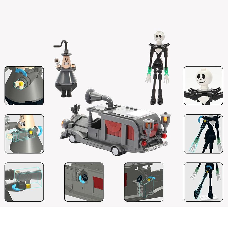 Horror Halloween Toy Building Set, Night Before Christmas Jack and The Mayor of Halloween Town Gifts for Kids 324PCS