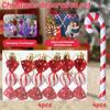 6/24pcs Christmas Lollipop Candy Cane Pendant Xmas Tree Hanging Ball Ornaments Christmas Decorations For Home 2024 New Year Gift