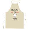 Kitchen Apron - Cuisine 2 I Can't - Breton Pattern - Durable Cotton - Durable Printing France
