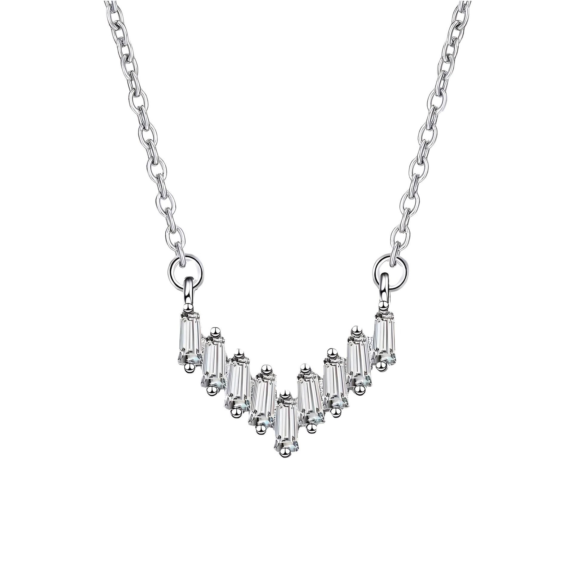 

Ожерелье из стерлингового серебра S925 V-образной формы для женщин с гальваническим покрытием в холодном стиле, темпераментная цепочка на ключицу