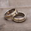 Huitan Stylish Rings with Irregular Line Design Brilliant Vintage Two-tone Finger Accessories Delicate Charming Party Jewelry
