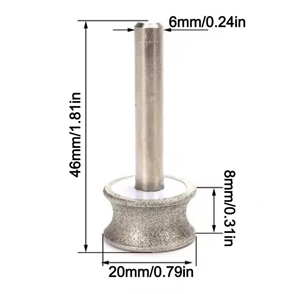 Glass Round Burr Drill Bits Concave Diamond Grinding Wheel Abrasive Grinding Wheel