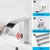 Luxury Matte Black Sensor Bathroom Faucet Cold and Hot Deck Mounted Tap Short and Tall Sink Mixer