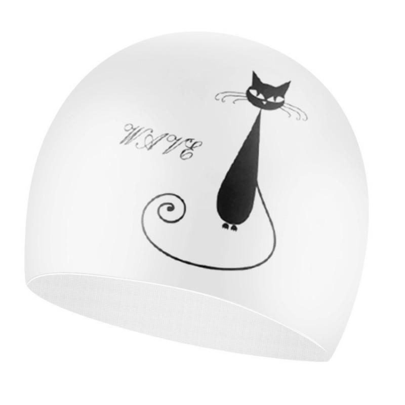 

Long Hair Swimming Cap Solid Color Enlarged Adult Print Waterproof Care Silicone Men Women