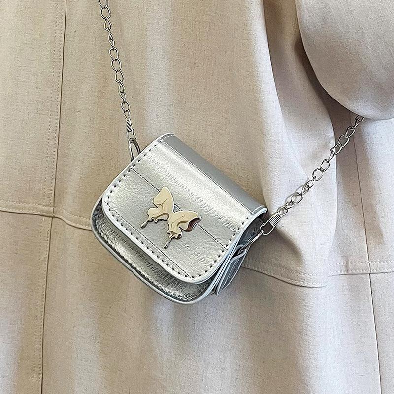 High-value Mini Coin Wallet Bag for Women New Style Slanted Lipstick Red Envelope Popular Butterfly Chain Shoulder Bag