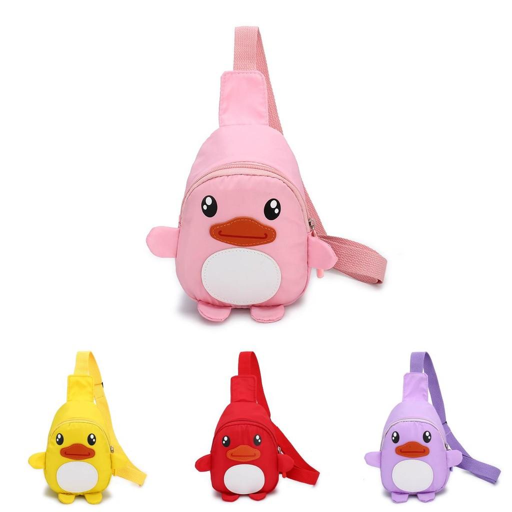 Cute Cartoon Duck Chest Bag For Children Versatile Mini Outdoor Travel Backpack