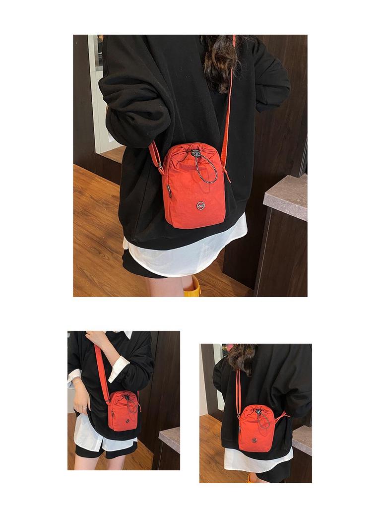 Women's Lightweight Crossbody Nylon Bag for Sports and Bottles