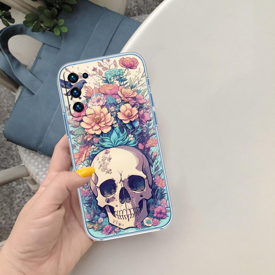 LO87 Skeleton Skull Phone Case for LG K22 K30 K40 K40S K41 K42 K50 K50S K51 K51S K52 K61 K62 K71 K92 Q60 Q61 V40 V50 V60