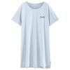 Women's Cool Summer Nightgown with Chest Pad - Short Sleeve, Plus Size, Loose Fit Pajamas