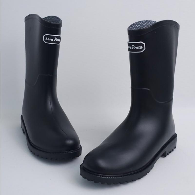 Melting Brown Women Mid Rain Boots