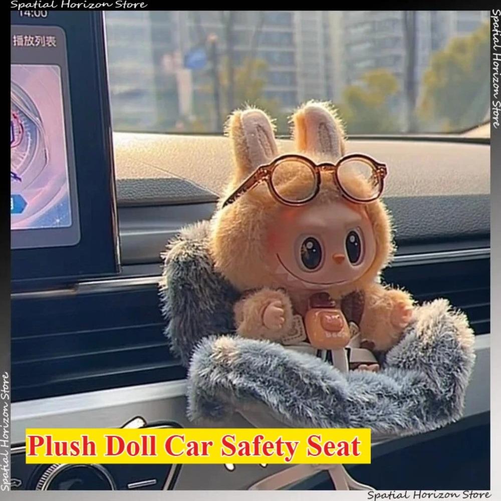 For Labubu Doll Display Seat support Plush toy mini Car Safety Seat Car air conditioning port Decoration Accessories