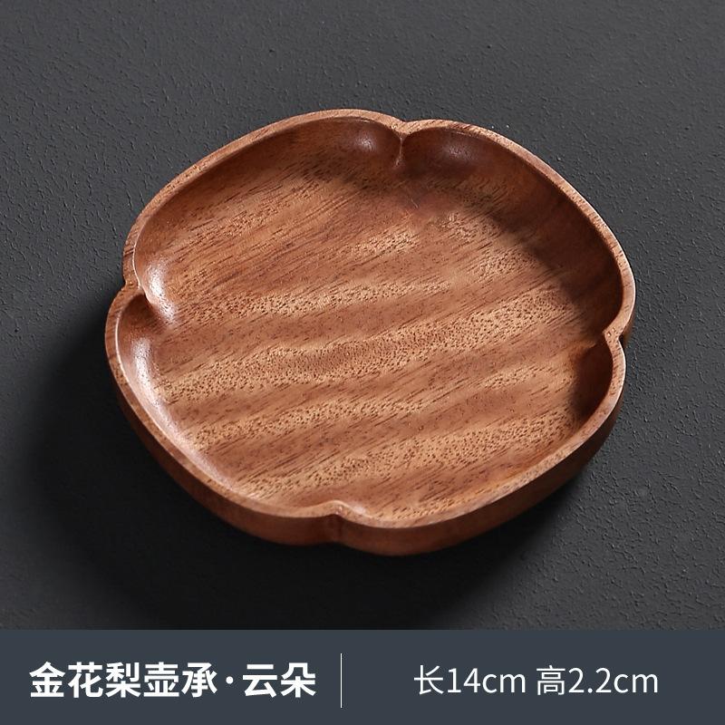 

Подставка для горшка из цельного дерева в стиле ретро-груша, столик для сухого заваривания, теплоизоляционный коврик для дома, подставка для горшка Zisha, чайный сервиз Kung Fu