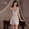 Women's Silky Deep V Padded Sleep Dress Lounge Wear Set