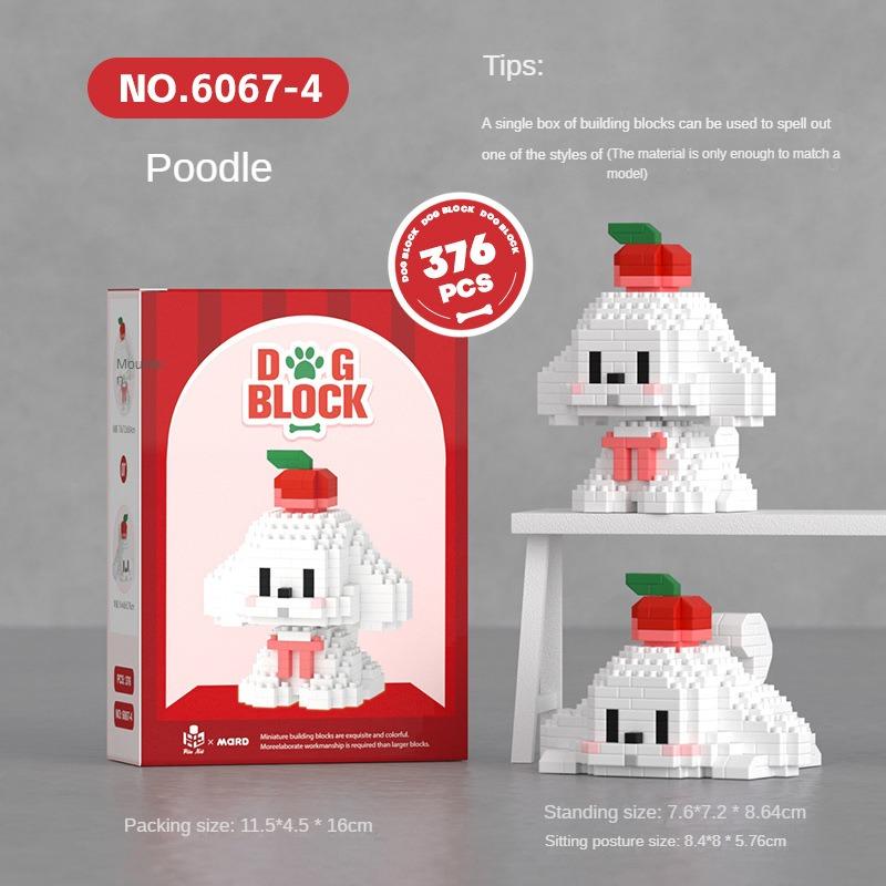 Assembly Dog Mini Blocks Toys Animal Corgi Pug Poodle Diamond Bricks Schnauzer Fun Gifts Girls Christmas Present Pet Shop