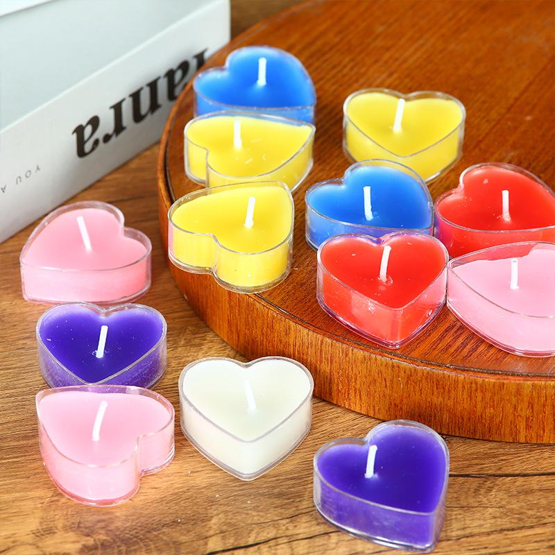 Creative Heart-Shaped Tea Light Candles for Romantic Proposals and Valentine's Day