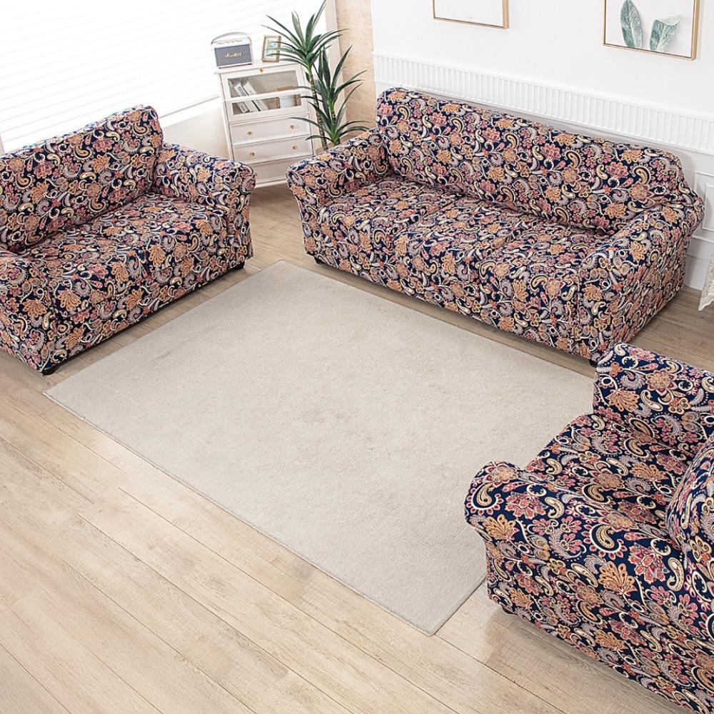 

Printed American Sofa Cover Five-piece Combination Fabric All-inclusive Sofa Cover Anti-cat Scratch Elastic Cover Sofa Hat 1 piece single sofa cover