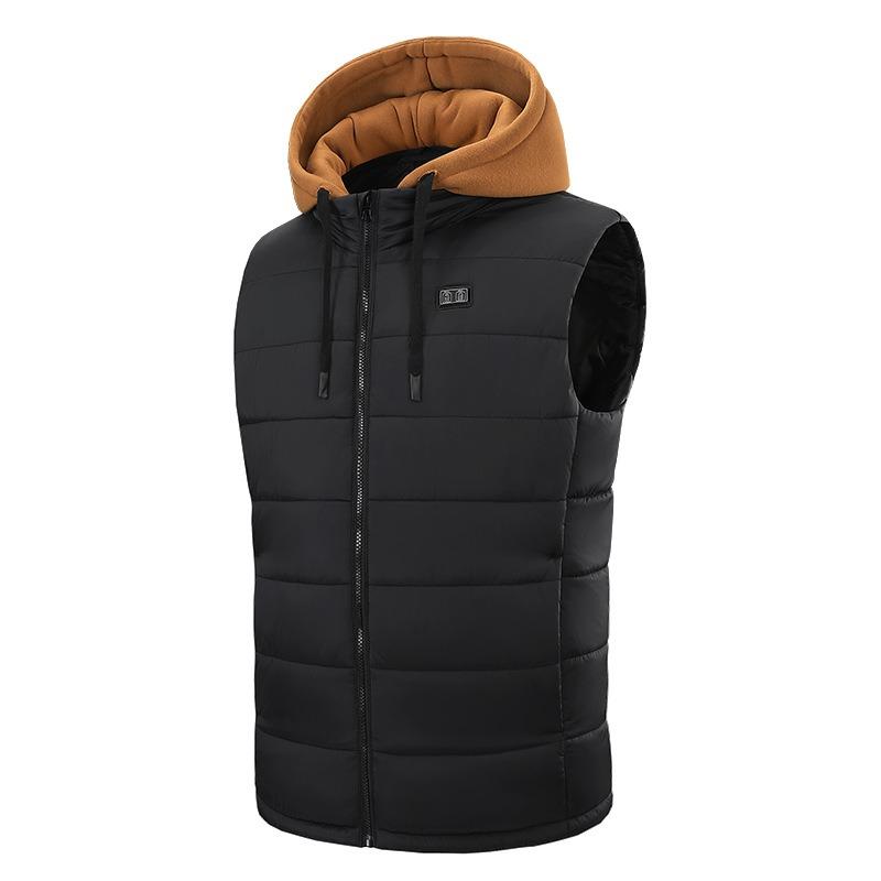 The New Smart Heating Vest Hat Can Be Detached and Charged To Heat Outdoor Thermal Vest for Men and Women
