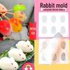 6-dutinková silikonová forma zajíček pro 3D dort, pěnu, pudink a želé