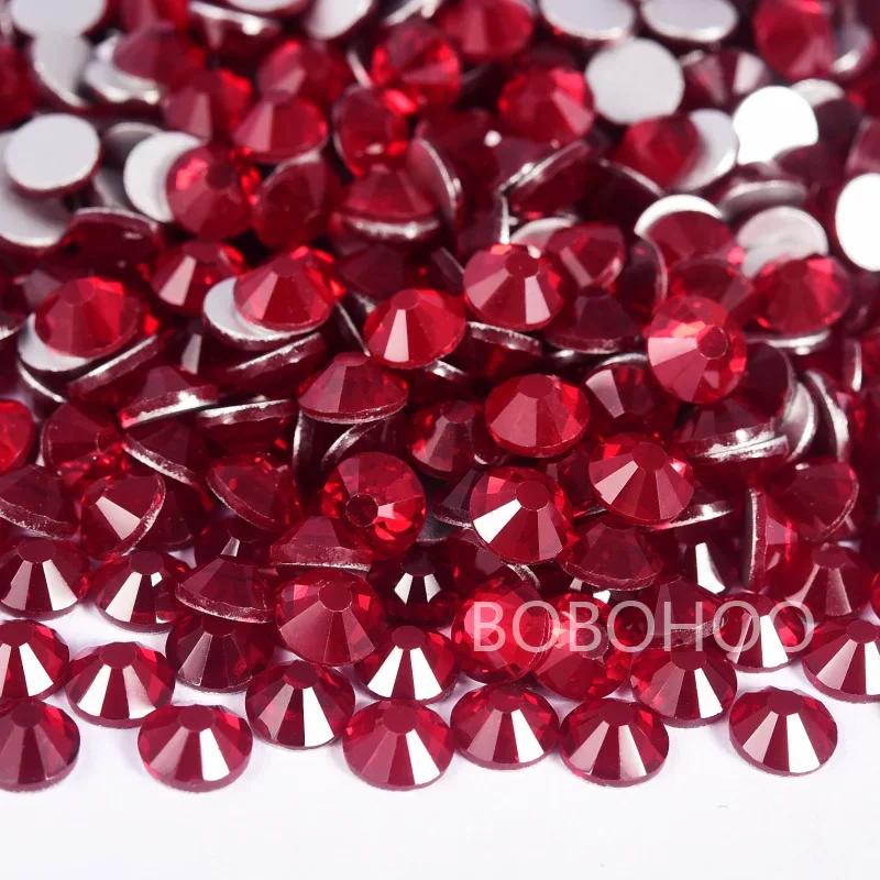 BOBOHOO Wholesale High Quality SS3-SS30 Glass Crystal Rhinestones Non Hotfix Strass Flatback Diamond Nail Art DIY Decorations