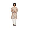 Lookmark Men' Cotton Blend Printed Long Kurta Suitable For All Indian Wedding, Occasions, And Festivals (AzLmOgKurta