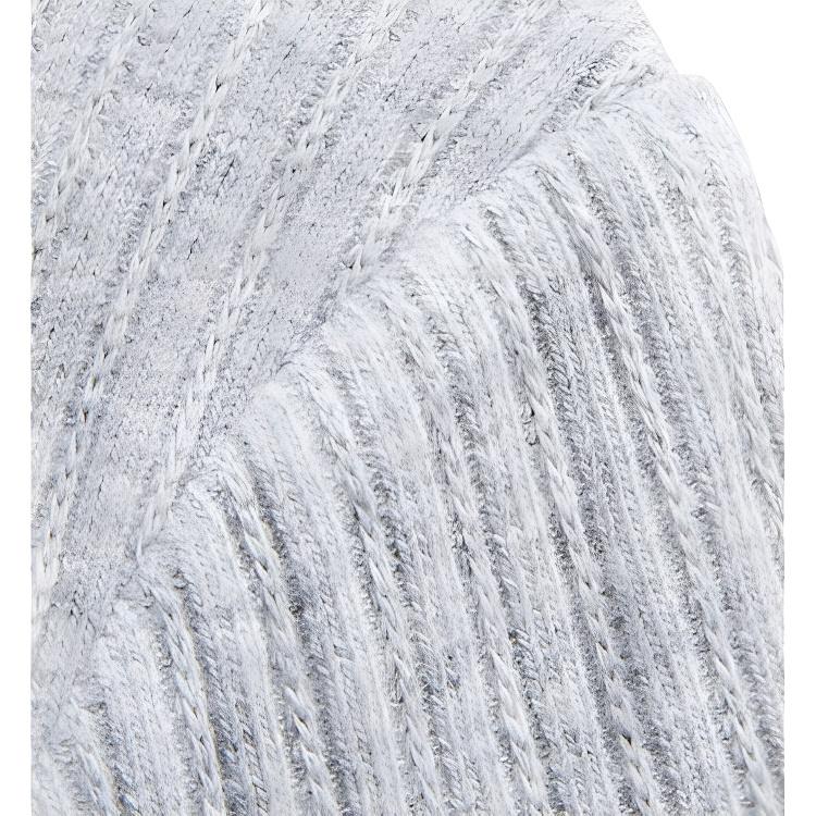 Li Ning X Sampu Rabbit Collaboration Sports Trend Series Solid Color Cardigan Fitted Long Sleeve Knit Top Women Tops Gray AWDU836-1