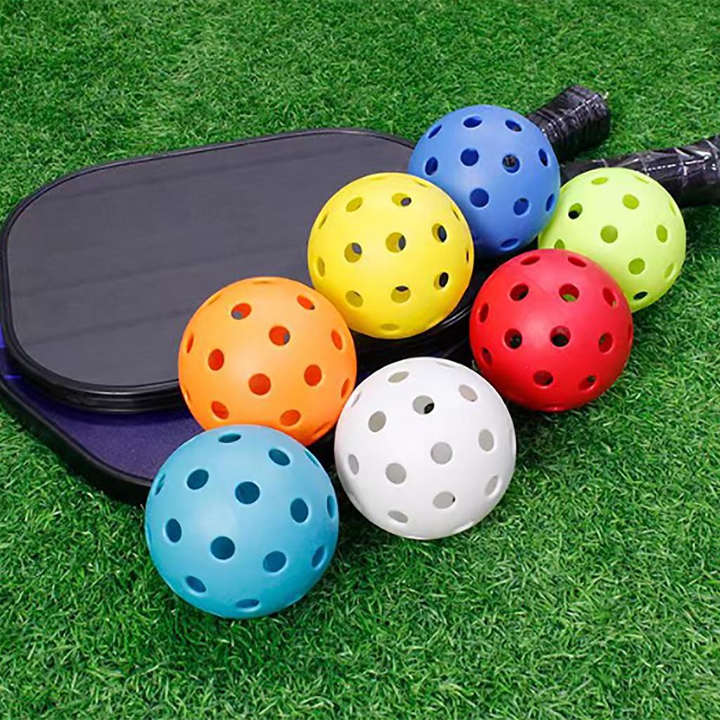 3Pcs/set Colorful Pickleball Ball 40 Holes Small Drilled Holes, Glow in The Dark Pickleballs Outdoor Picklebal Ball Set