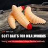 50pcs/bag/100pcs mini Bread Worm Lure worm Bait Maggot Luminous Maggot Grub Soft Fishing Lure with Fishy Smell and Musky Smell