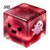 Halloween Stress Cube Ghost Sensory Toy, Anxiety Relief Squeeze Toy Slow Rising Glitter Pinch for Kids Adults