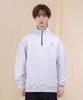 Ellamo French Terry Half-Zip Collared Oversized Sweatshirt [Melange]