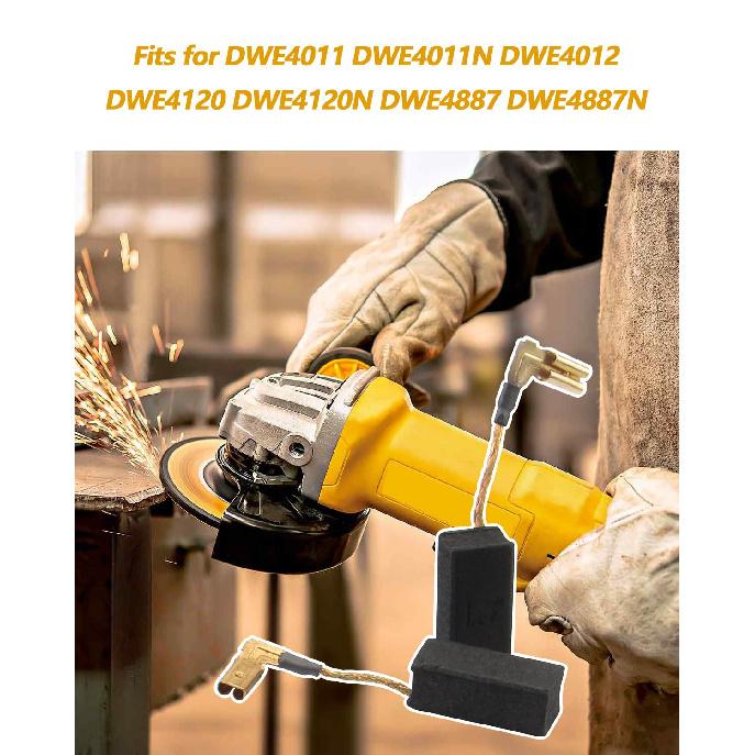 8Pcs N097696 Carbon Brushes Fit for DeWalt DWE4120 DWE4011 DWE4120N DWE4887 for Grinder Motor Replacement Part Graphite Material