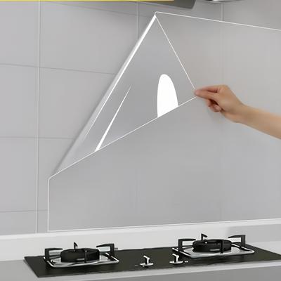1 Roll Plastic Electrostatic Adhesion Wall Protective Film – Waterproof, Oil-Proof, Removable Film for Kitchen, Tile