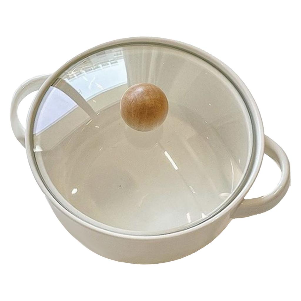 6in Soup Bowls Multifunctional Thermal Insulation Ceramic Soup Crocks with Double Handles Lid for Instant Noodles Soup