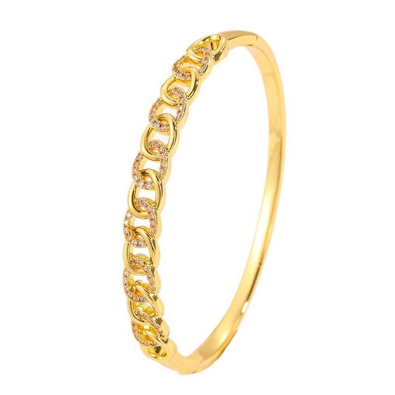 Europe and the United States Are Selling Exquisite Copper Micro-inlaid Zircon Buckle  , High-end Design Open  , .