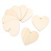 30pcs Heart Ornament Wooden Romantic Decorative Sign with Rope Gift Tag for DIY Enthusiast