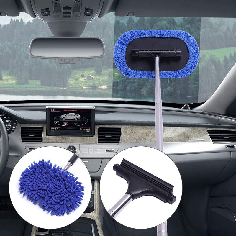 Car wash Chenier retractable small mop multi-function window cleaner rearview mirror cleaner compact portable wiper