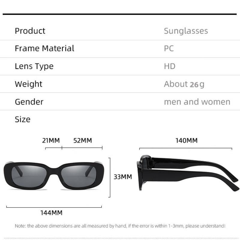 Fashion 16 Colors Rectangle UV400 Sunglasses Men Women Fashion Small Frame Sun Glasses Eyewear Retro Eye Protection Outdoor Goggles
