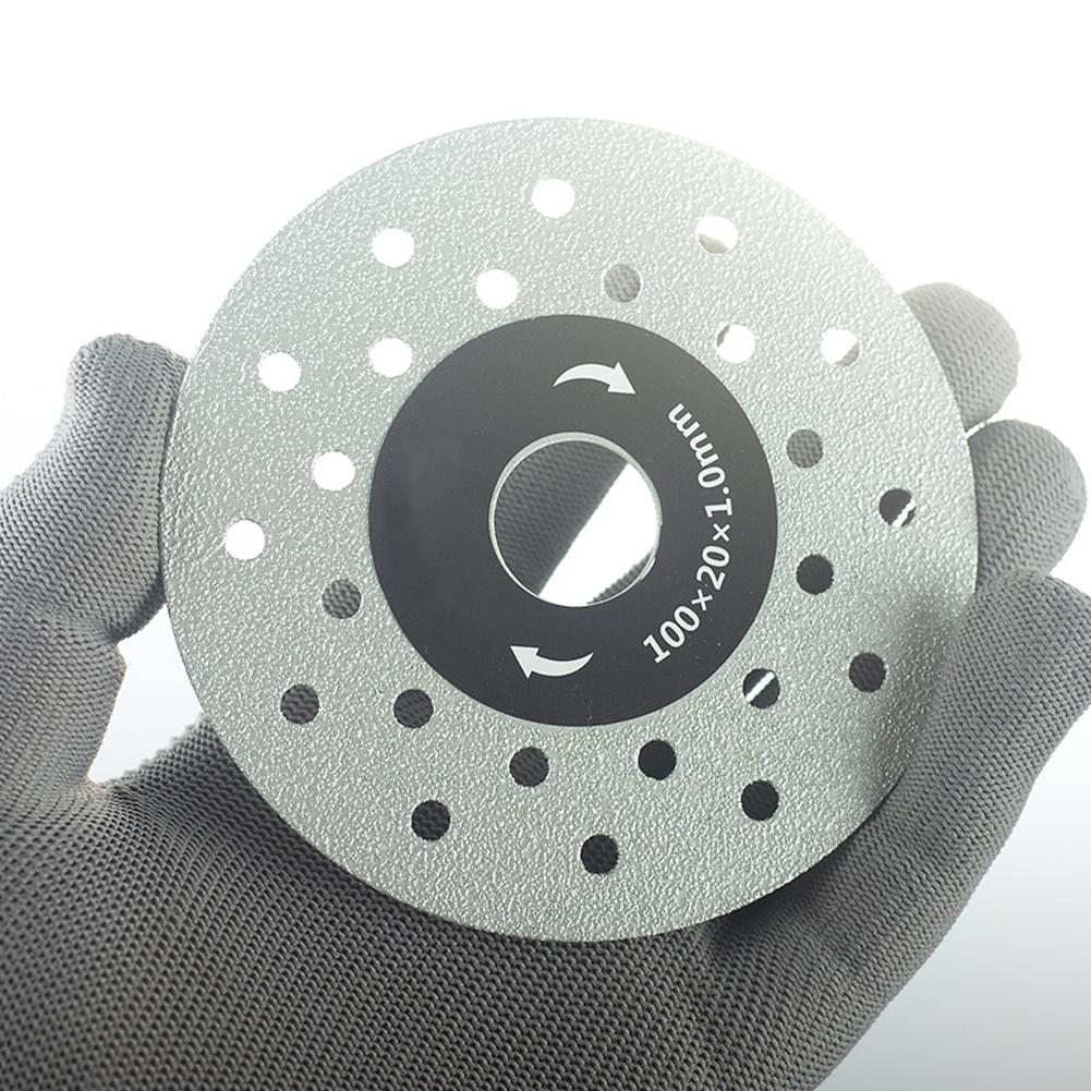 1-20X 100mm Cutting Blade Porous Widened Diamond Rock Slabs Cutting Disc Slate Flat Grinding Cutting Blade Ultra-thin Saw Blade
