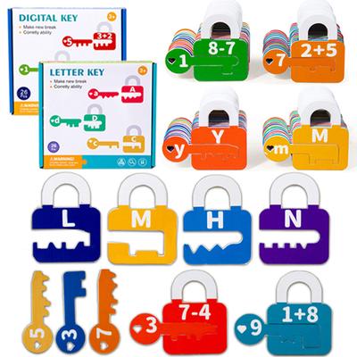 Montessori Zahlen Buchstaben Formen Zuordnungsspiel Kind Farben Kognitives Logisches Denken Training Gemeindeaktivitäten Spiel Lernspielzeug