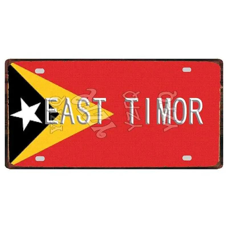 30X15Cm National Flag Egypt Maldives Latvia Metal Tin Logo Tourist Souvenir Wall Bar Shop Home Decoration Dc-1321B