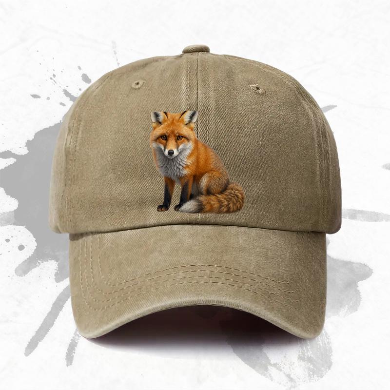 pc Adjustable Baseball Cap with Printed Fox Pattern Lightweight Printed Craft WomenS Hat Fox Pattern MenS Trendy Cap Id