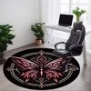 1pc Butterfly Mandala Office Carpet, Round Non Slip Durable Large Size Office Carpet, Suitable for Office