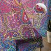 Indian Boho Paisley Texture Tulle Sheer Curtains for Living Room Decoration Window Curtain for Bedroom Voile Organza Drapes