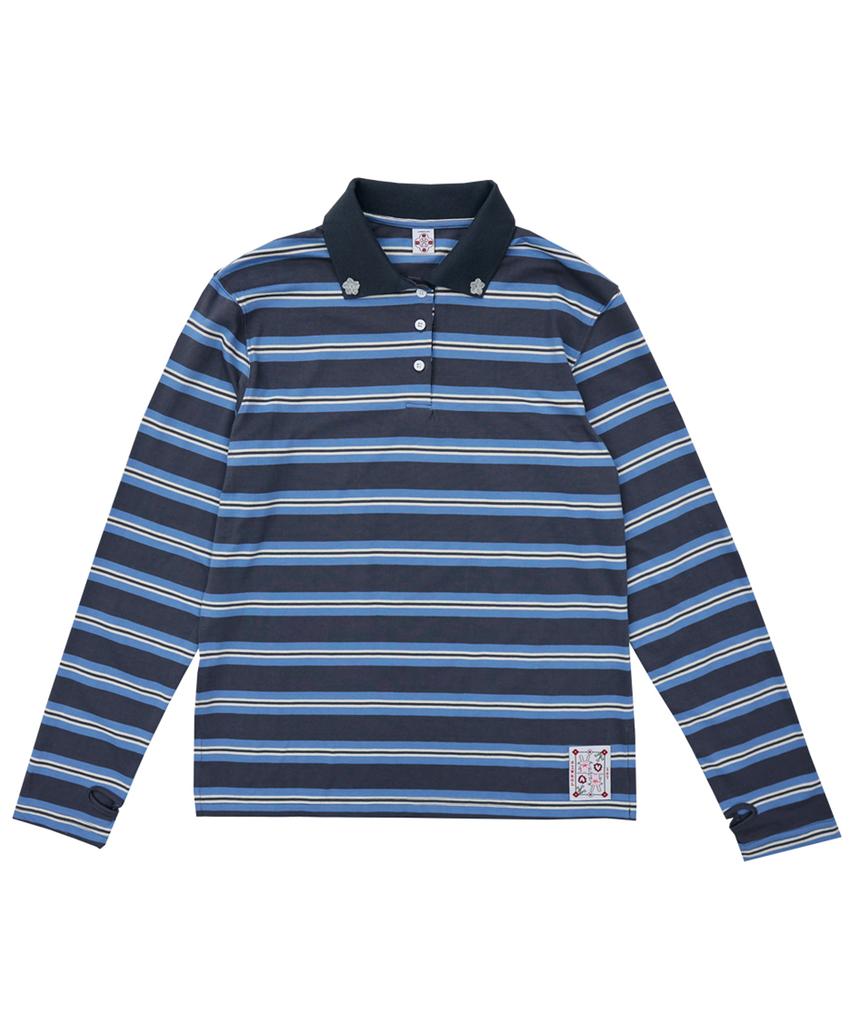 SIWL107 Stripe Rugby T-Shirt (Charcoal)