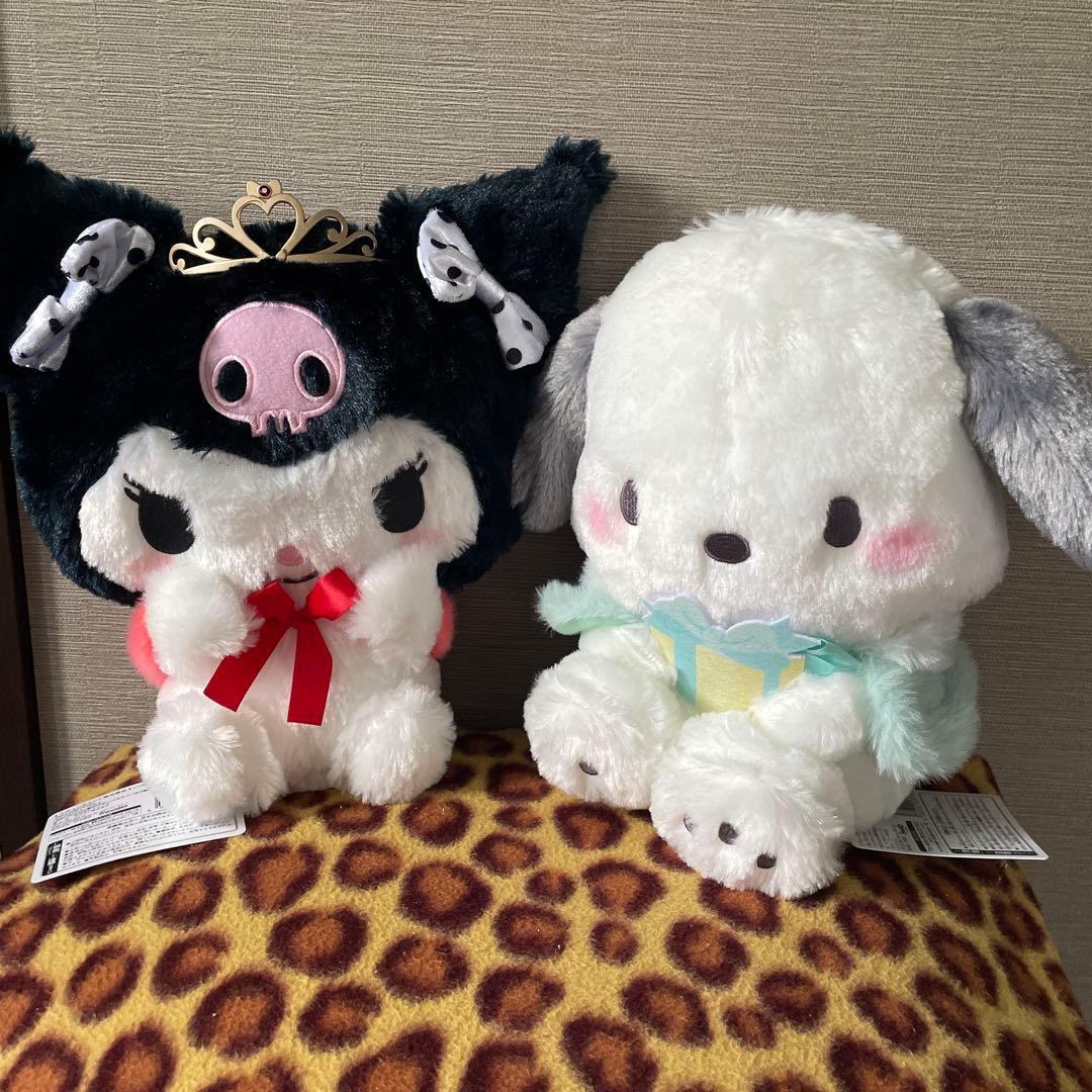 HBD kuromi BIG stuffed animal set of 2 Kuromi Pochacco