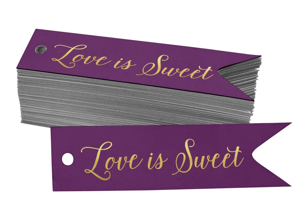 Inkdotpot Gold Foil Paper Hang Tags Love Is Sweet Wedding Favor Tags 100