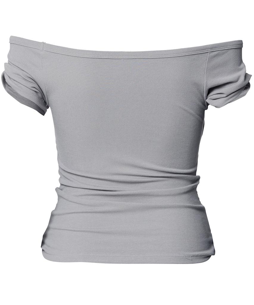 Peulleeoeob Draped Top (Fl-130_Gray)