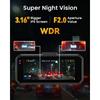 IIWEY 4K Dash Cam Front and Rear for Cars, Dual UHD Camera with WiFi, Free 64GB Card, 3.16 IPS, G-Sensor, Parking Mode, Loop Rec
